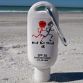 1/2 Oz. SPF30 100% All Natural Sunscreen Sport Tottle w/Carabiner